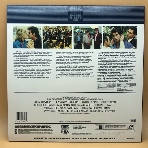 Two of A Kind - Laser Disc - Picture 2 of 3